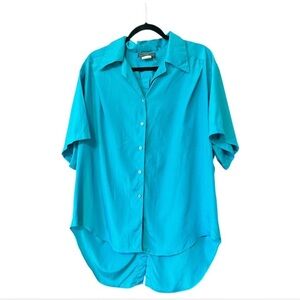 Vintage Lillian Lawrence blue button up shirt